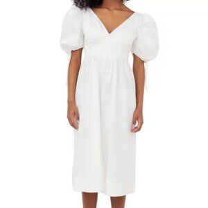For Love and Lemons Jocelyn Midi Dress White Sz. S NWT